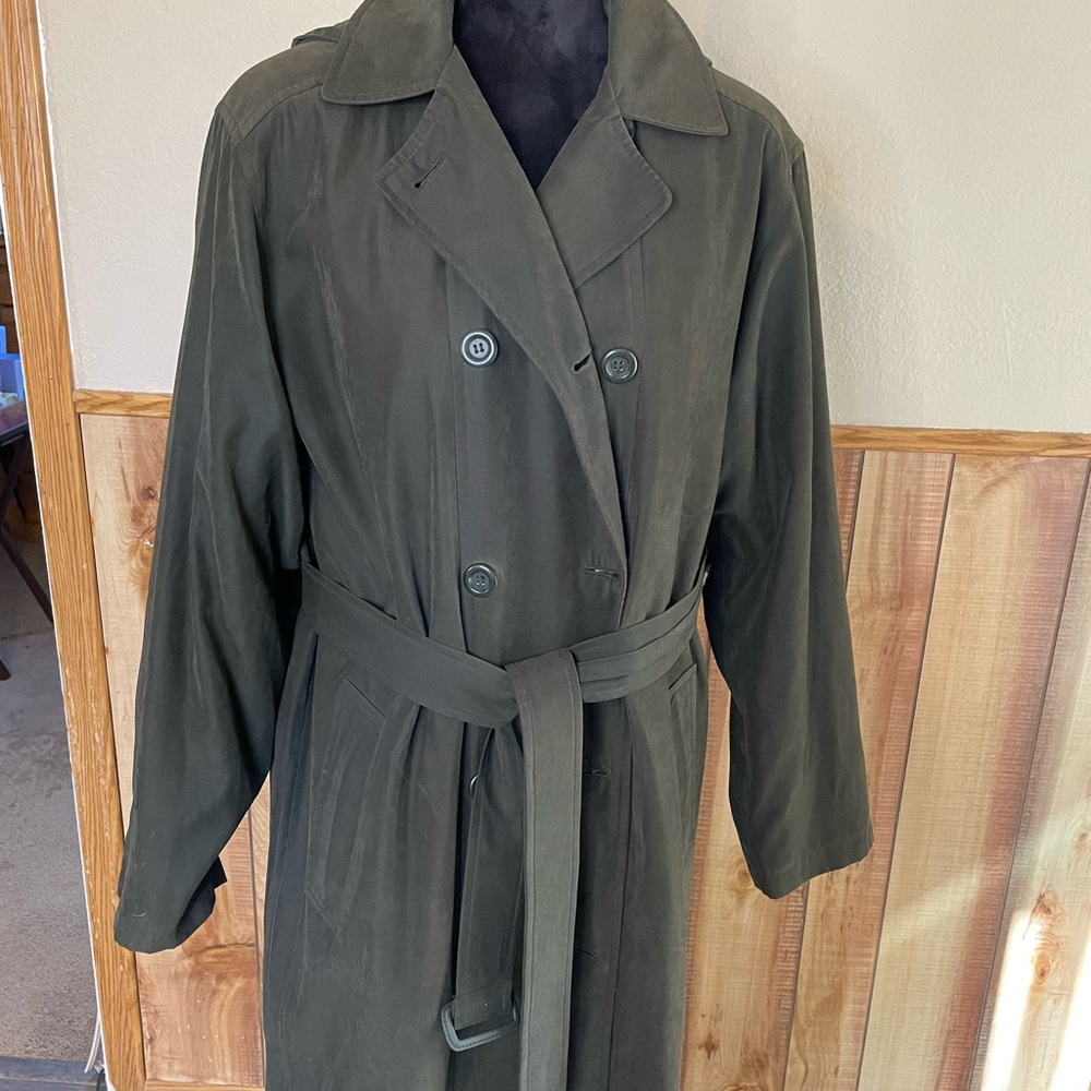 London Fog Double Breasted Trench Coat Sz 10